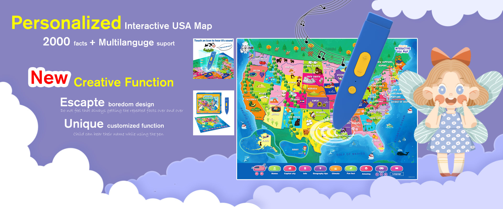 interacive USA map